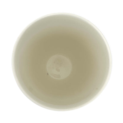 Vintage Wedgwood Keith Murray celadon vase seen from above with white interior