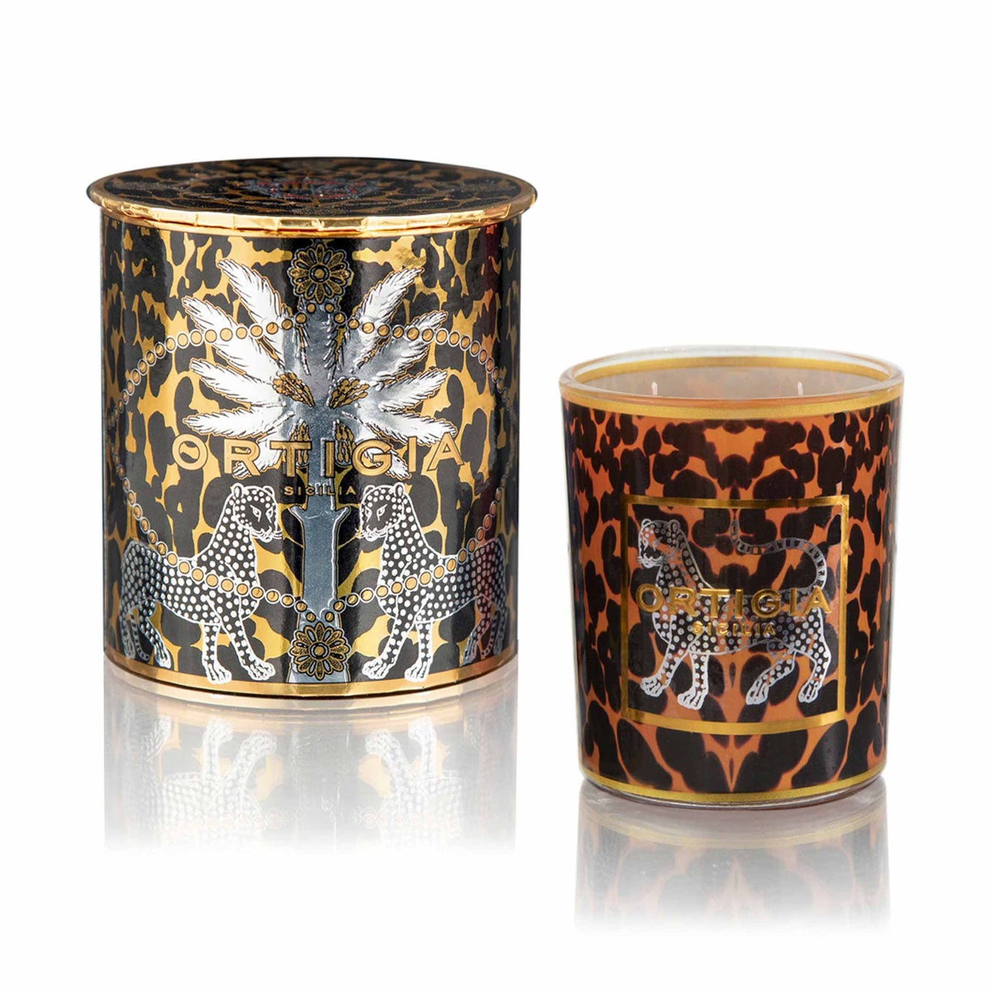 Ortigia Sicilia Ambra Nera Decorated Candle (380g)