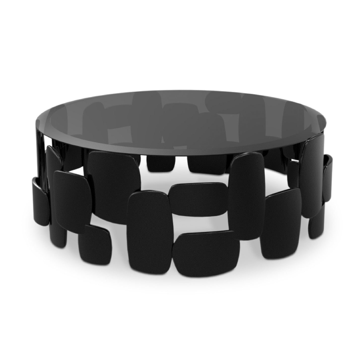 Artistic black lacquer coffee table