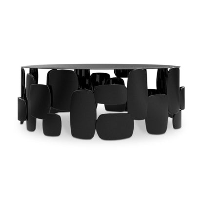 Artistic black lacquer coffee table