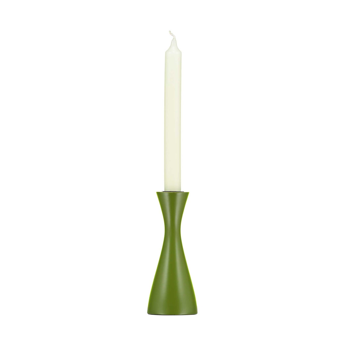 Olive Green Wooden Candlestick (2 sizes)