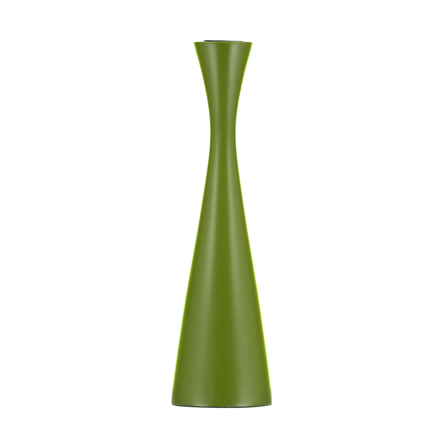 Olive Green Wooden Candlestick (2 sizes)