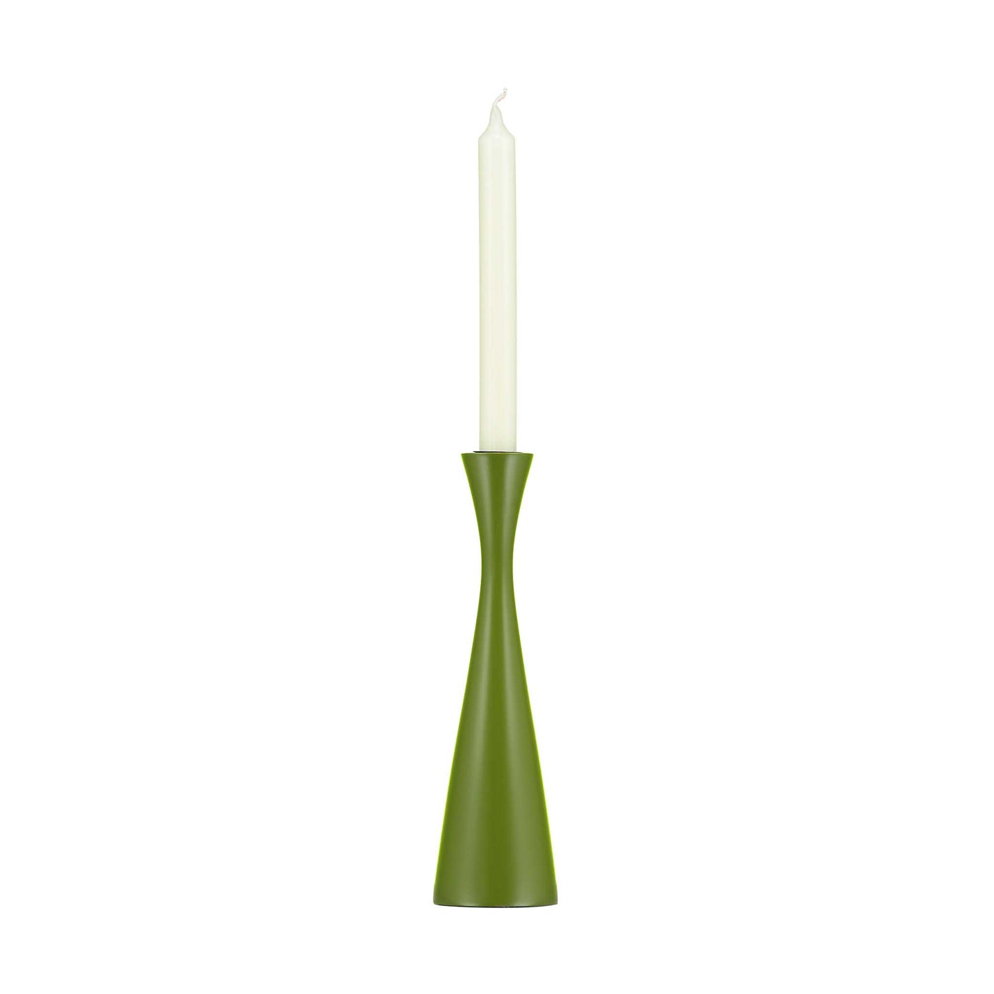 Olive Green Wooden Candlestick (2 sizes)