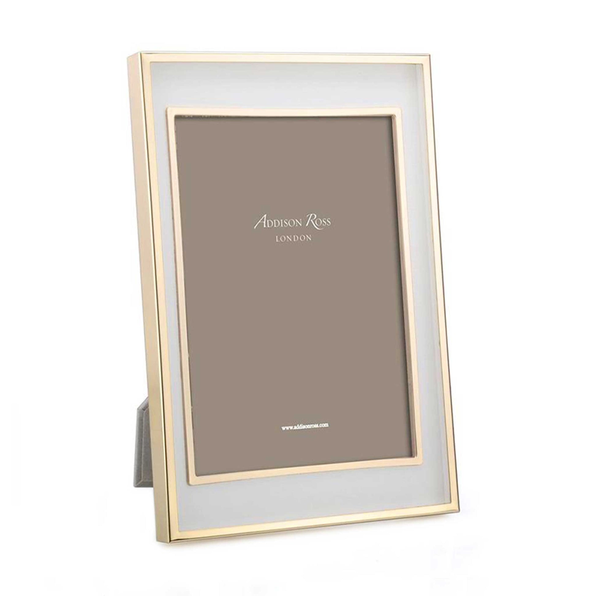 Gold and white bezel photo frame