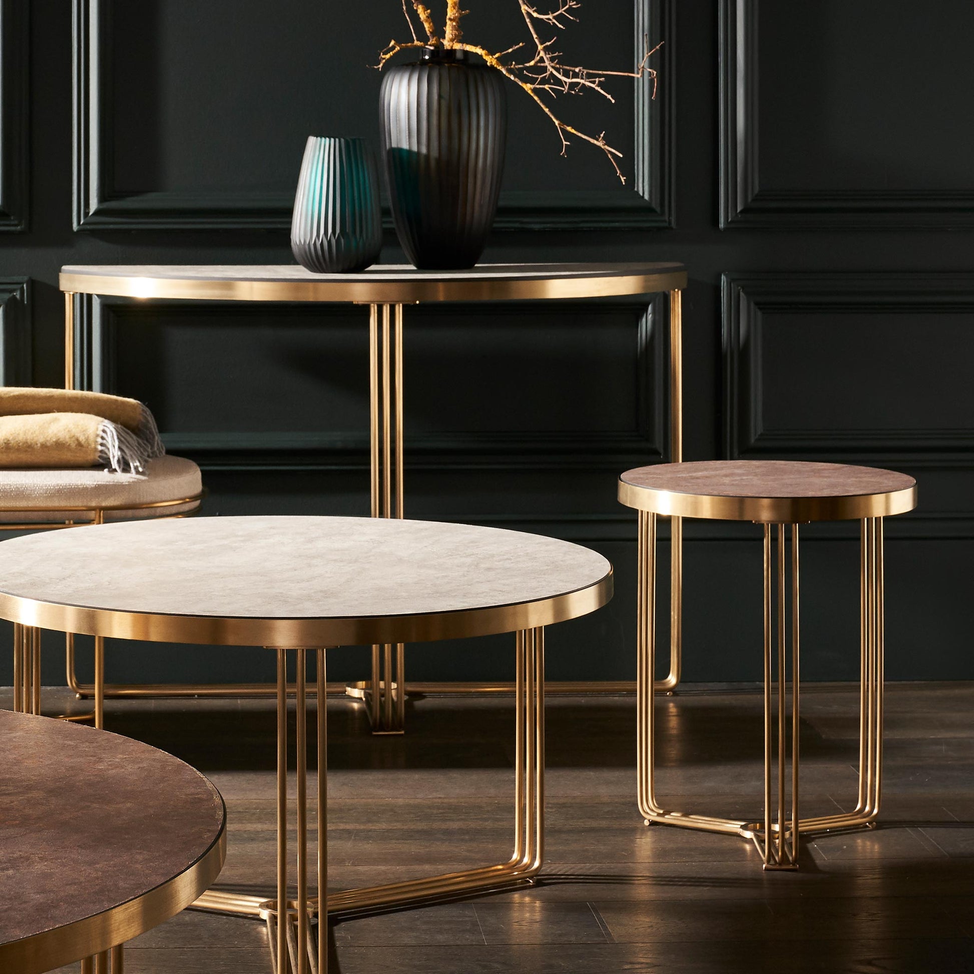 Gold small side table luxury home