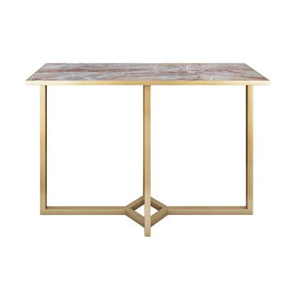 Pink marble top console table