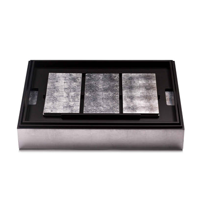 Placemat & Double Coaster Box Set in Silver x 6
