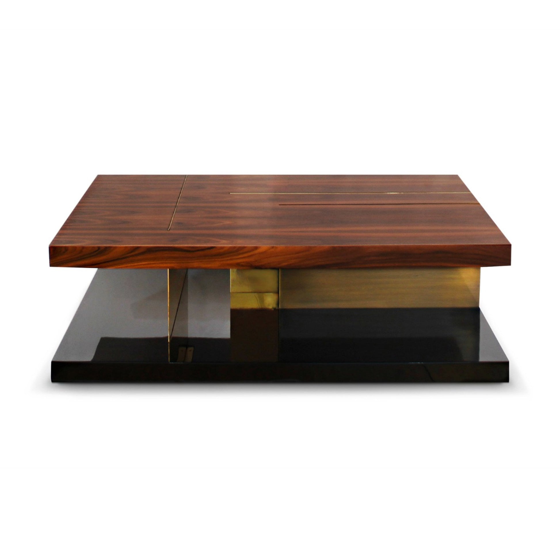 Luxurious Rectangular mixed media coffee table