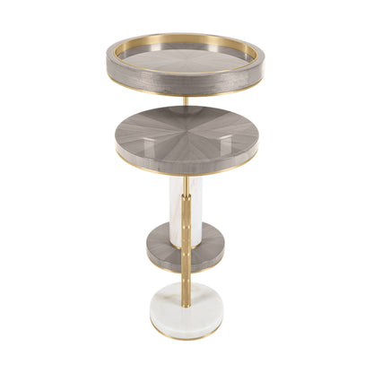 Set of two Stone modern side table view