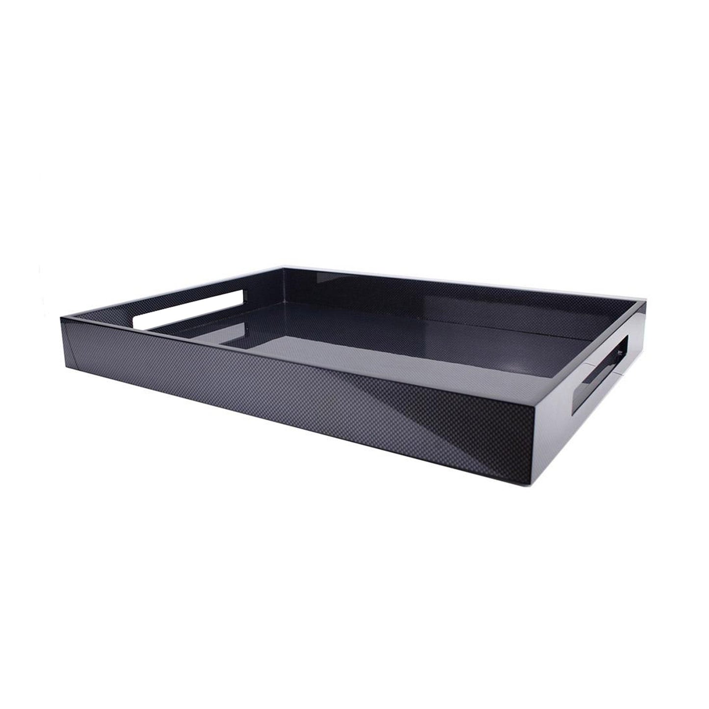 Carbon black luxury large ottoman tray